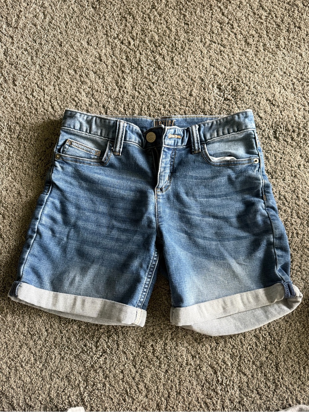Justice Blue Rolled-Cuff Denim Shorts